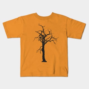 Lone Black Tree Kids T-Shirt